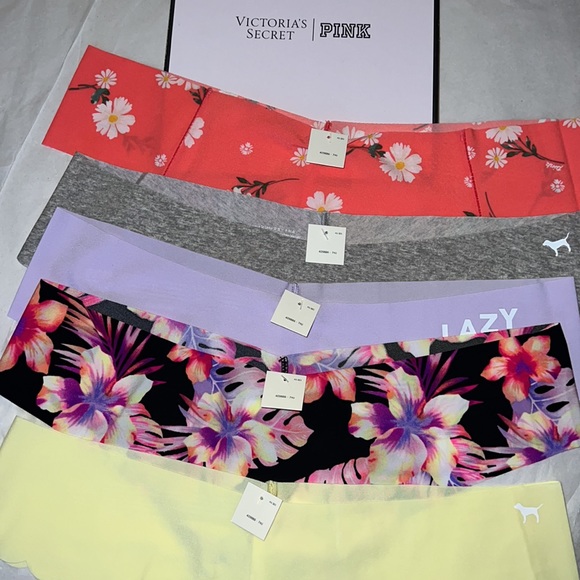 5pk Victoria's Secret PINK THONG No Show Panties - Picture 13 of 16